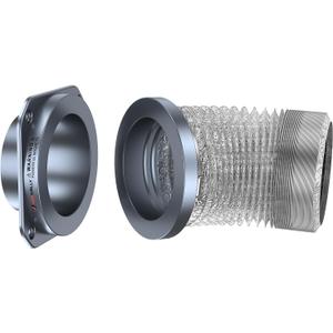 Magnetic Dryer Vent Coupling Easy to Clean Quick Connector Airtight Seal Dryer Vent Connector Kit Including a 2.6ft 4" Duct and two Clamps, DV180