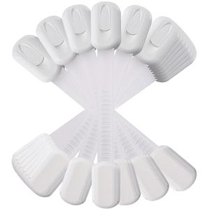 12 Pack Vmaisi Multi-Use Adhesive Straps Locks - Childproofing Baby Proofing Cabinet Latches for Drawers, Fridge, Dishwasher, Toilet Seat, Cupboard, Oven, Trash Can, No Drilling White