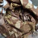 Pioggia Oval Vinyl Fitted Tablecloth with Flannel Backing Elastic Table Cloth Waterproof Oil-Proof Plastic Table Cover Best for Up to 68" x 48" (Flowers Pattern a)