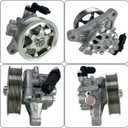 Power Steering Pump with Reservoir Tank & Suction & Return Hose Fit for 2008-2012 Honda Accord L4 2.4L Replace 56100R40A03 56100R40P05 53701TA0A01