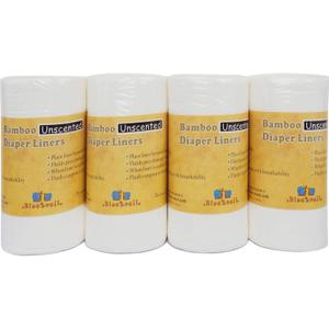 Rayon Unscent Diaper Liners- Fragance Free and Chlorine Free(4PK) 400 Count by BlueSnailWhite