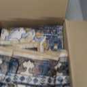 RUGSURE Washable Area Rugs - Perfect for Living Room, Bedroom, Kids Room, Nursery - Stain & Water Resistant Non-Slip, Pet & Child Friendly, Vintage Tribal Area Rugs (Navy, 6' x 9')