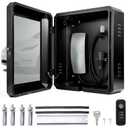 EV Charger Lock Enclosure Outdoor, Large Wall-Mount Box for Tesla Wall Connector (Gen 1-3), ChargePoint, Grizzl-E, Autel and Most EV Chargers, Multiple Cable Entry-23”×19”×10” Exterior Size