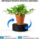 Hoteam Turner Cup Rotating Display Stand for Epoxy Glitter Tumbler Display Turner 360 Degree Tumbler Spinner Automatic Spinning Rotating Platform Mute Photography Turntable(Black,3 Pcs)