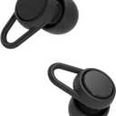 Hears Plus Ear Plugs for Noise Reduction - Patented Reusable Concert Earplugs, 25dB SNR Sound Reduction, Hypoallergenic for Musicians, Motorcycle and Sleeping with 4 tip Sizes - Jet Black