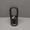 Desk Fan Bladeless, 11.8 Inch Office Fan Small, Quiet, 3 Speed Adjustment, Touch Control, Easy to Clean, Desk Fans Small Quiet, Ideal for Office, Living Room, Bedroom (Gray/Dark Red)