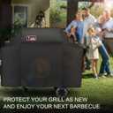 Kingkong 7573/7106 Grill Cover for Weber Spirit 200, 300 Series and Genesis Silver Gas Grill with Grill Brush, Tongs and Thermometer