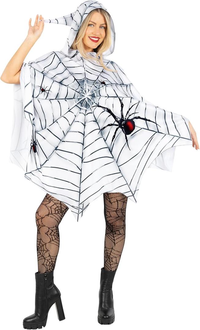 Morph Spider Costume For Women Poncho, Halloween Poncho For Womens, Halloween Costumes For Women Adult Spiders