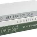 Olive Green Decorative Books for Home Decor - Faux Books for Living Room Decoration, Green Decor Books for Coffee Table or Shelves