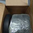 4 Pack 8 x 1.75 Inch Solid Rubber Wheel, Flat Free Rubber Tire with Ball Bearing, 1/2 Inch Bore Axle Replacement Hand Truck Wheel, 220lbs Load Capacity (Red)