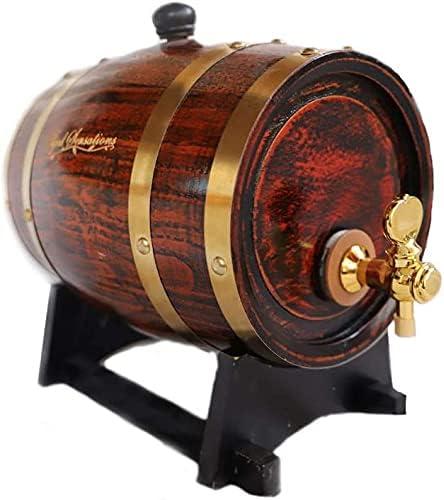 LUXURY Premium OAK Aged Sensations (3 Liter) Home Whiskey Barrel Dispenser for Liquor, Wine, Spirits, and Beer! Holds ENTIRE Bottle/Handle