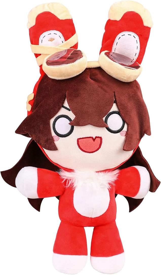 UTIEHD Anime Plush Bunny 16IN, Plushie Stuffed Toy Doll, Cosplay Costume Plushy Props for Fans (Red)