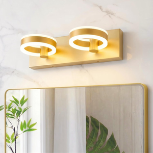 LED Bathroom Light Fixtures, 24inch Black Vanity Lights, Modern 3 Light Acrylic Wall Sconces, 350 Rotatable Wall Lighting Fixture Over Mirror