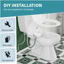 PIKETS Bidet Attachment for Toilet, Dual Nozzle (Frontal and Rear Wash) Non-Electric Fresh Water Bidet Toilet Seat Attachment with Nozzle Self Cleaning, Adjustable Water Pressure (White)