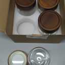 12 oz/350 ml Clear Glass Storage Canister with Airtight Wooden Lid, Small Overnight Oats Containers, Cute Decorative Salad Jar for Snacks Yogurt Spice Sugar Cereal Fruit Coffee Tea -4 Pack