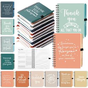 Tellingyou 20 Pcs Employee Appreciation Gift Bulk A6 to Do List Notebook with Ballpoint Pens Motivational Notepad for Coworker Social Worker Staff Teacher Nurse Dispatcher Volunteer (Fresh Colors)