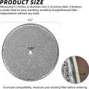 (3-Pack) Calvana 9-1/2" Round x 3/32" Aluminum Grease Filters with Center Hole, Range Hood Filter, Kitchen Exhaust Fan Filters Replacement