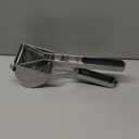 LHS Stainless Steel Potato Ricer and Masher, Heavy Duty Commercial Food Masher, Ergonomic Comfort Grip, Extra Large Capacity, Dishwasher Safe (Black)