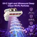 Mattress Vacuum Cleaner Cordless 16Kpa Bed Handheld Vacuum, Vacuum Cleaner with 253.7nm UV-C Light,HEPA Filter & Ultrasonic, Portable Vacuums for Bed Sofa Couch Crib Gifts for Women Men, White