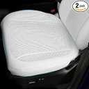 2PCS Nappa Leather Front Seat Covers for Tesla Model 3/Y 2017‑2023
Car Accessories, Breathable Non‑Slip Full Cover Bottom Seat Protectors Cushion, White, Not fit for 2024‑2026 Model 3/Y