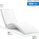 Step2 Vero Pool Lounger, Fade-Resistant, Waterproof Patio Furniture, Pool Lounge Chair for Sun Shelf, Use in Pools with Shelves Up to 12-Inches Deep or Outside Pool Deck, Weighted, White