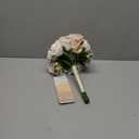 Wedding Bouquet for Bride - Premade Simple Artificial Roses Flowers for Bridal Shower Destination Ceremony Anniversary Decorations - Nude (Boho)