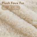 Ultra Soft Faux Fur Fluffy Pillow Covers 18x18 Inch, Beige | Pack of 2 Plush Decorative Throw Pillows, Plush Fuzzy Pillow Cases, Accent Home Decor for Couch Sofa Bed Living Room