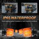 2PCS Amber Strobe Lights, 30-Led Emergency Safety Mini Strobe Beacon Lamp, Caution Flashing Warning Light For Cars, Trucks, Tow, Bus, Tractor, Trailer, ATV, RV, Vehicles