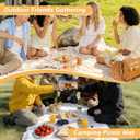 Outdoor Picnic Blanket Sandproof - Portable Lightweight Blanket T-Grid Picnic Mat for Beach, Camping, Park, Lawn, Concert & Wedding Photoshoot Indoor Bohemian Decor Machine Washable 70.8x90.5inch