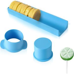 Round Cake Pop Mold with 9-Inch Tray, 3D Printed Cake Pop Cutter and Pusher, Baking Molds for Home Baking, Birthday Parties, Wedding Desserts