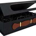 Photo Storage Box Stylish 5" x 7" Picture Storage Container Linen Memory Box Perfect to Store Photos, Keepsake, Scrapbook Supplies and Other Memories, Black