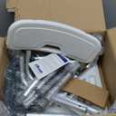 Drive Medical 12445KD-1 Shower Chair with Back and Padded Arms, Adjustable Height Bath Stool with Nonslip Feet, Tub Chair for Elderly, Bath Seat with Back, 350 LB Weight Cap, White