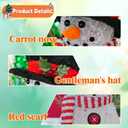 Snowman Christmas Decorations, 13.4" Light Up Indoor Snowman,Tabletop LED Color-Changing Christmas Snowman Battery Powered Colored Lights Party Supplies