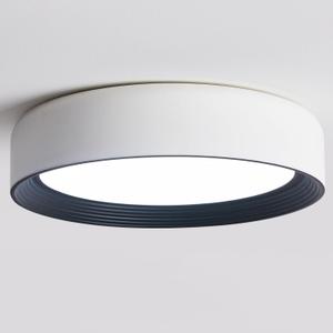 Dimmable LED Flush Mount Ceiling Light,5CCT 3000K-6000K Modern Round Close to Ceiling Lighting Fixtures,15.7 Inch Minimalist Black and White Ceiling Lamp for Kitchen,Hallway,Laundry Room