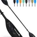 Abahub Adjustable Kayak Paddle 210-230 cm/ 230-250 cm Floating Kayaking Oars Boating Oars Canoeing Oars Black, 82.6''- 90.5''