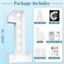 Ledido 4FT Marquee Light Up Numbers 18, Marquee Numbers 4 Feet Tall for Birthday, Anniversary,Graduation Party Decorations,Big 18th Birthday Number for Party Decor,Cool White Large Lighted Number 18