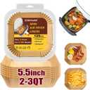 Small Air Fryer Liners for CHEFMAN 2 Qt Mini Air Fryer, 5.5inch Mini Air Fryer Parchment Paper Liners Disposable for Cosori 2.1Qt, Dash 2.6Qt, Instant Vortex 2Qt and other 2-3Qt Baskets, 125PCS