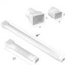 2 Pack Rain Gutter Downspout Extensions Flexible,Drain Downspout Extender Connector 21"-68",Screws for Included,White