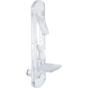 50 Pcs Plastic Locking Shelf Pins 5mm, 3/4" Clear Plastic Locking Shelf Support Peg Clips for 4.5-5mm Diameter Peg Hole & Slightly Larger Than 20-21mm Cabinet Shelves