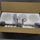 DLLT 3-Light Bathroom Light Fixtures: 18.51" Black Modern Vanity Lights with Clear Glass Shade - Bathroom Wall Lamp for Mirror Kitchen Living Room Hallway Cabinet Porch