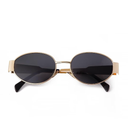 Retro Oval Sunglasses for Women Men Trendy Small Sun Glasses Classic Metal Frame Shades UV400 Protection