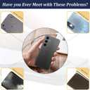 for Samsung Galaxy S24 FE Back Glass Replacement for Samsung S24 FE 5G SM-S721 Rear Glass Replacement Battery Cover Housing Door Accessories Parts with Repair Tools (Black)