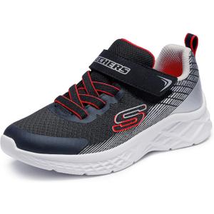 Skechers Kids' Dynamatic Sneakers (11 Little Kid, Black/Silver)