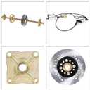 waltyotur 32 Go Kart ATV Rear Axle Assembly Kit Shaft & Hub & Chain & Brake Master Cylinder Replacement for 32 Inch Go Kart ATV
