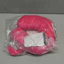 Wolf Essentials Kids Travel Neck Pillow - Cozy Soft Microfiber, Compact Design for Airplane, Car Seat, or Toddler Travel Support  Pink