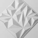 Art3d 50-Pack 3D Wall Panels for Interior Wall Decor, Modern Diamond Textured Accent Wall Paneling for Gaming Living Room TV Wall Background, 12 x 12 inch White