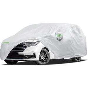 Car Cover Custom Fit for Honda Odyssey Minivan 1999-2025, Migaven Waterproof Full Exterior Cover Sun Rain Protection with Door Zipper and Cotton Lining, Silver
