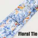 Ties for Men, Floral Mens Tie Skinny Tie for Men Cotton Floral Necktie for Wedding
