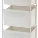 125L Vertical Laundry Hamper with Wheels, 3 Section Large Rolling Laundry Sorter with Detachable Inners, Metal Clothes Hamper Laundry Baskets Organizer for Bathroom, Bedroom, Dorm (Beige)