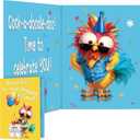 Cowboy Chicken Birthday Cards, Funny Birthday Card for Men Women Kids, MUSICAL & SHAKING Interactive Greeting Card with Envelope, Unique Hilarious Birthday Gift, 5.9 x 7.9 Inch